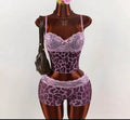 Sexy cheetah print pajama set ￼