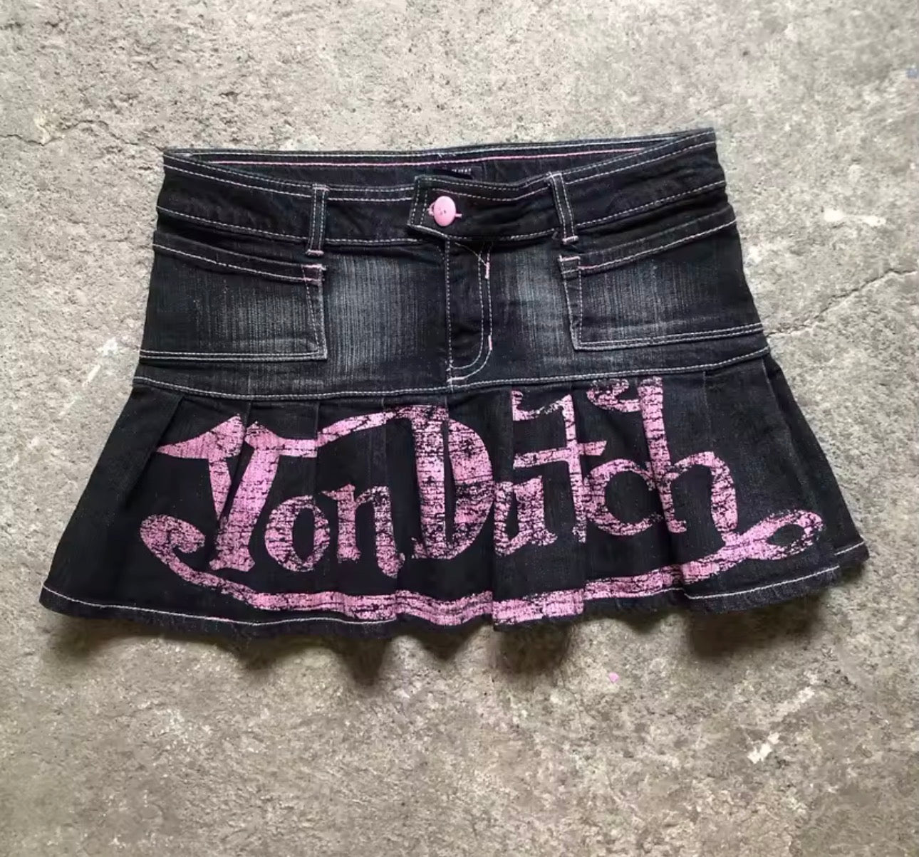 Von Dutch denim miniskirt ￼