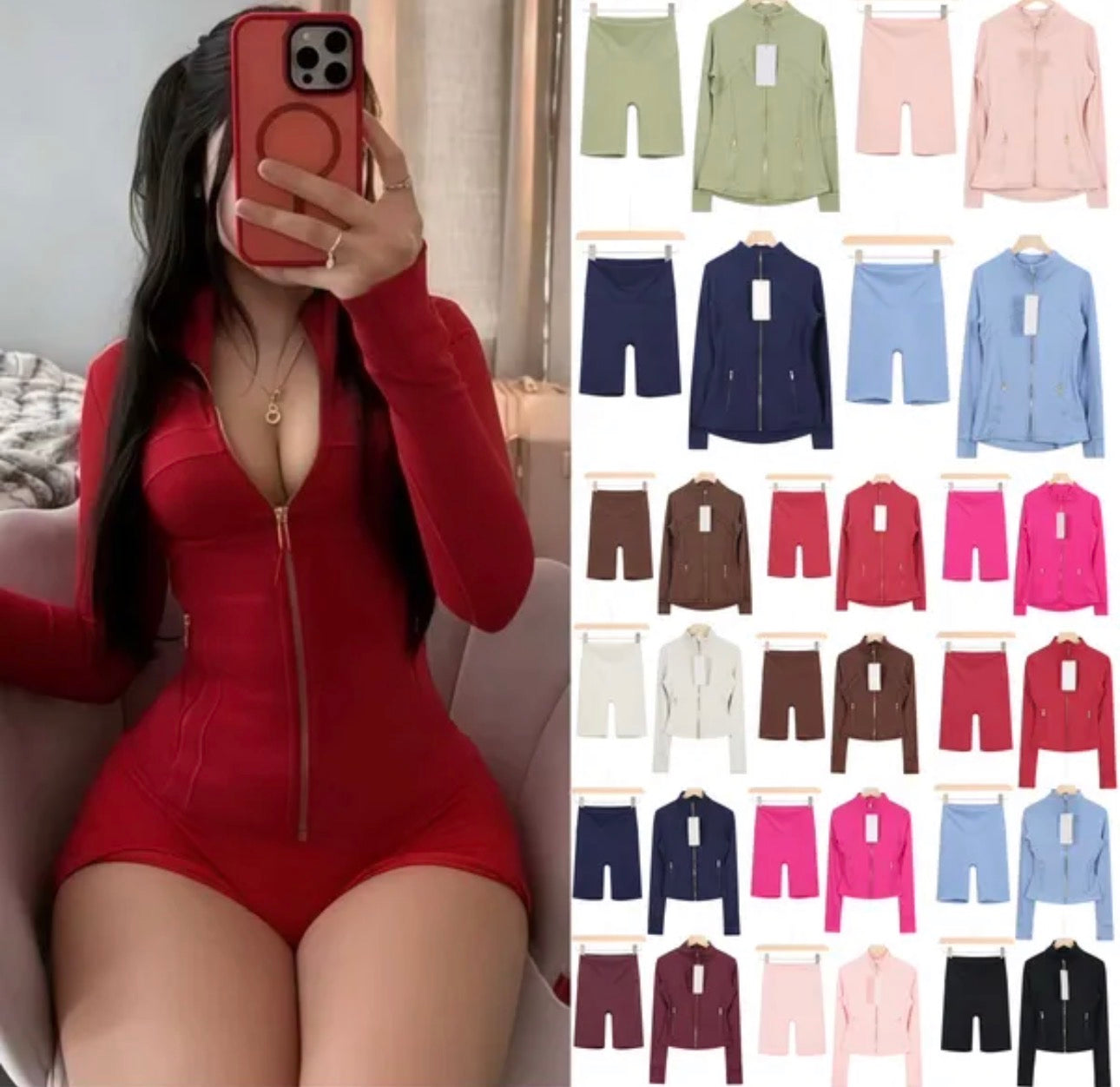 lulu Scuba Jacket and shorts
