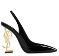 YSL Black and Gold heels